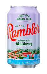 AUTX RAMBLER Blackberry Sparkling Water, 12 Ounce (3 x 8 Pack) | Texas Limestone Mineral Blend, Calcium, Magnesium & Potassium, Crisp Carbonation, Nothing Artificial, No Sugar or Sodium
