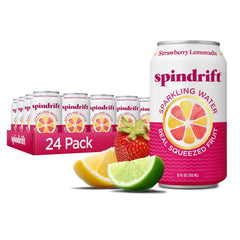 Spindrift Strawberry Lemonade Can 12 Ounce (Pack of 24)