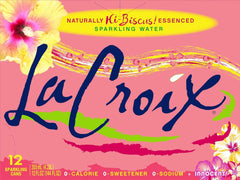 La Croix Hi-Biscus! essenced sparkling water, 12-fluid ounce cans, 12-cans in box