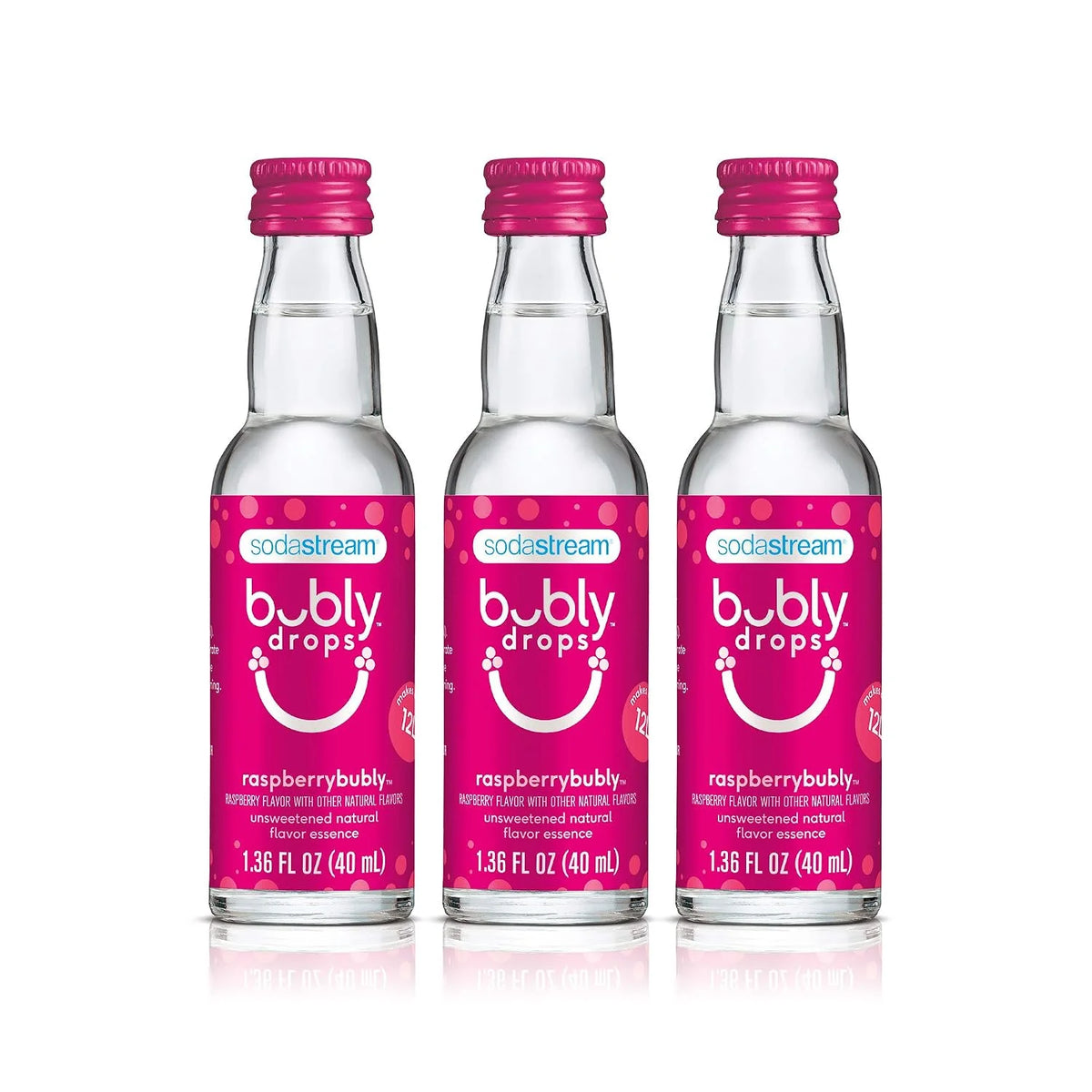 SodaStream bubly Drops, Raspberry, 1.36oz (Pack of 3)