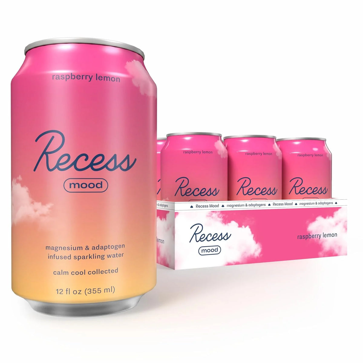 Recess Mood Calm Drink, Raspberry Lemon, 12 Pack