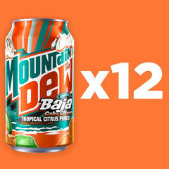 Mountain Dew, Baja Cabo Citrus12 Fl Oz Cans (Pack of 12)