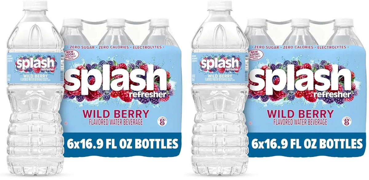 Splash Blast Refresher Wild Berry | 16.9 Fl Oz | Plastic Bottle | Pack of 12