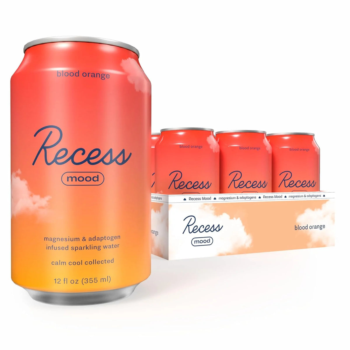 Recess Mood Calm Drink, Blood Orange, 12 Pack