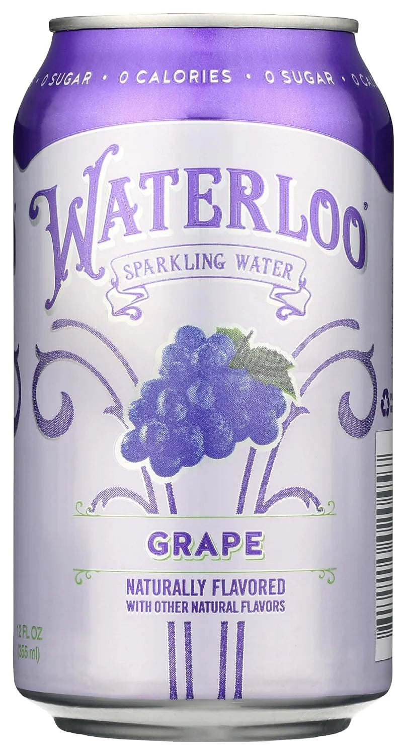 Waterloo Sparkling Water Waterloo Grape Sparkling Water, 12 Fl Oz
