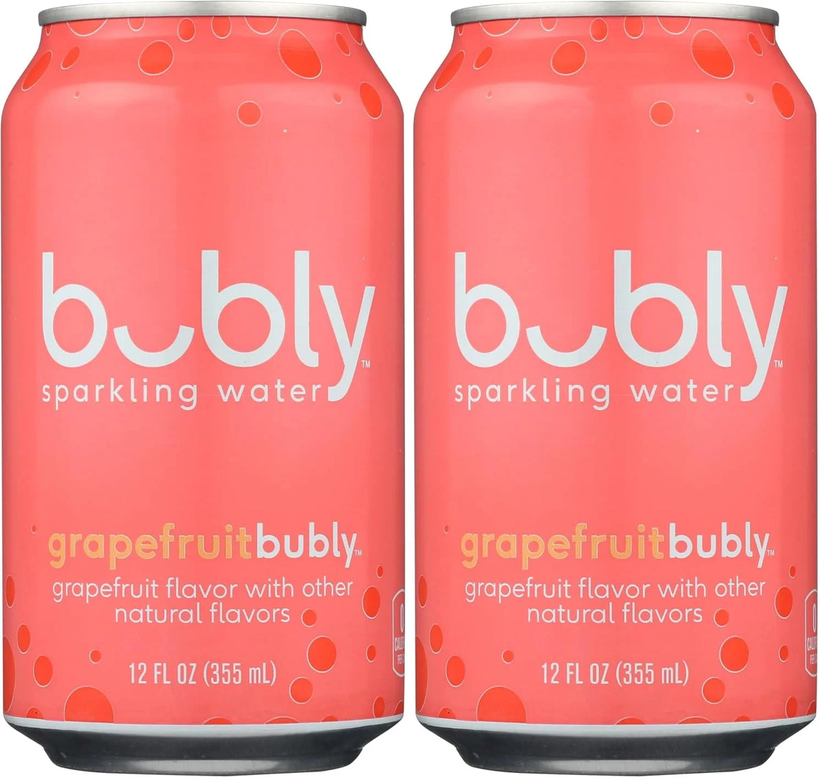 Bubly Sparkling Water, Grapefruit, 12 oz (Pack of 2)