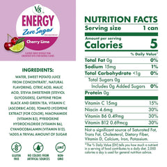 V8 Energy Zero Sugar Cherry Lime 11.5 fl. oz. Can (12 Pack)