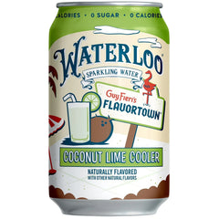 Waterloo Sparkling Water, Coconut Lime Cooler, 12 Fl Oz Cans (Pack of 12) | Naturally Flavored, Zero Calories and Zero Sugar or Sweeteners