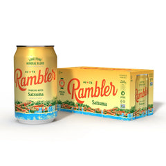 AUTX RAMBLER Sparkling Water, Texas Limestone Mineral Blend, Wild Cherry x Satsuma, 12-Ounce Cans, 8 Count x 2 (16 Cans Total)
