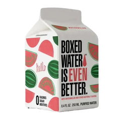 Mini Watermelon Boxed Water 8.5 oz. (24 Pack) – Better Than Premium Plastic, Plant-Based Cartons, BPA-Free, Refillable, Lunchbox Ready