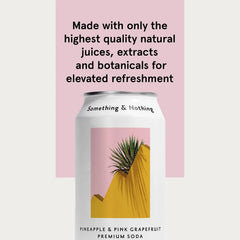 Something & Nothing Pineapple & Pink Grapefruit, Flavored Sparkling Water, 12 Oz (Pack of 12)