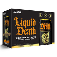 Liquid Death Soda-Flavored Sparkling Water - Squeezed To Death (Classic Orange Soda), Less Sugar*, Huge Flavor, No Caffeine, No Artificial Sweeteners, 12 Fl Oz (Pack of 12)