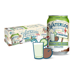 Waterloo Sparkling Water, Coconut Lime Cooler, 12 Fl Oz Cans (Pack of 12) | Naturally Flavored, Zero Calories and Zero Sugar or Sweeteners