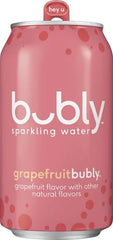 Bubly Sparkling Water, Grapefruit, 12 oz (Pack of 2)