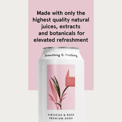 Something & Nothing Hibiscus & Rose, Flavored Sparkling Water, 12 Oz, 12-Pack