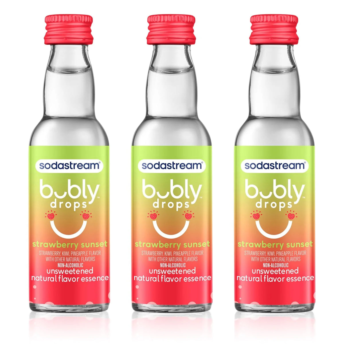 SodaStream bubly Drops, Strawberry Sunset, 1.36oz (Pack of 3)