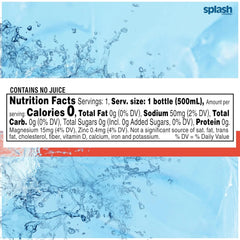 Splash Refresher Mandarin Orange Flavored Water, 16.9 Fl Oz, Plastic Bottle, Pack of 12