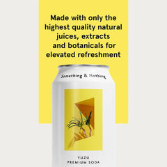 Something & Nothing Yuzu Flavored Sparkling Water, 12 Oz (Pack of 12)