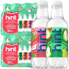 Hint Fruit-Infused Bottled Water, Winter Variety Pack - Sugar Free Flavored Water with Zero Calories, Naturally Flavored, and No Artificial Sweeteners - 16 Fl Oz (Pack of 24)