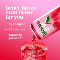 Bloom Pop Prebiotic Soda 12 Pack, Variety Pack, 12oz Cans | Soda for Gut Health, Low Calorie, No Caffeine, Healthy Soft Drink Alternative