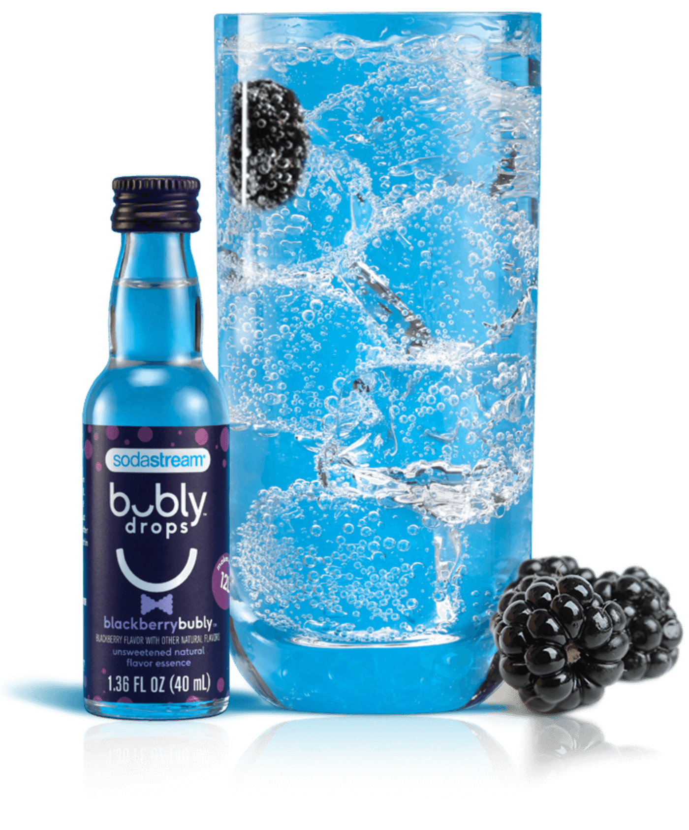 Blackberry Bubly Drops and sparkling water